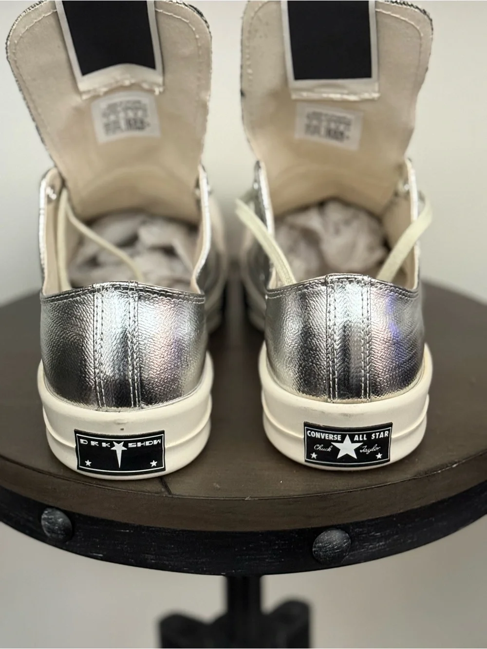 Rick Owens x Converse TURBODRK Chick 70 Silver Sneakers
